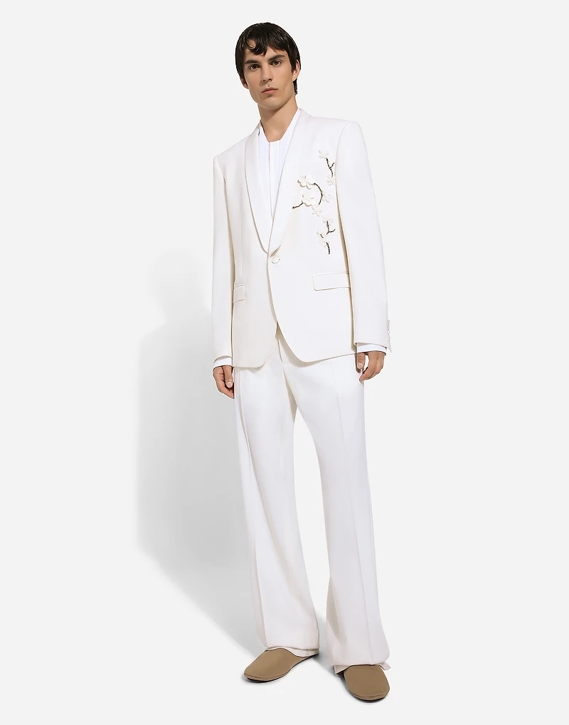 Single-breasted Martini-fit jacket with embroidery