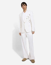 Single-breasted Martini-fit jacket with embroidery