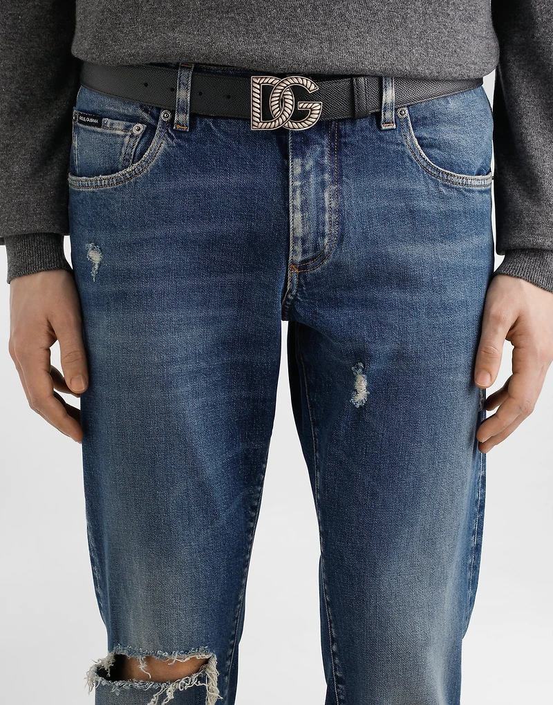 Alpine calfskin belt