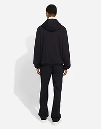 Jersey jacket with hood