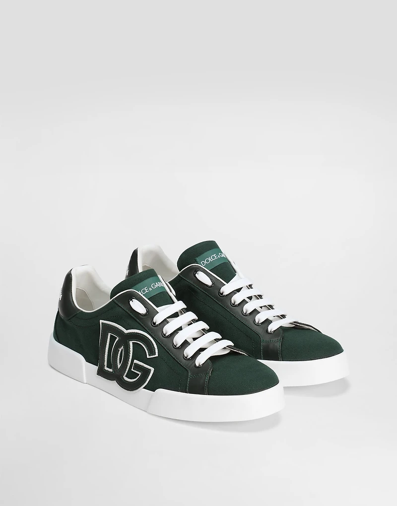 Portofino light strobel sneakers canvas and calfskin
