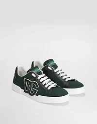 Portofino light strobel sneakers canvas and calfskin