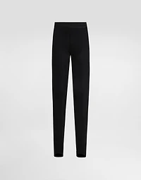 Technical jersey leggings with branded elastic