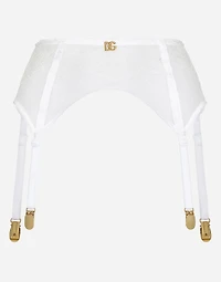 Lace suspender belt with DG logo