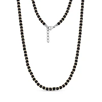 Collier Style Billes Noir en Acier Inoxidable Doré - 20