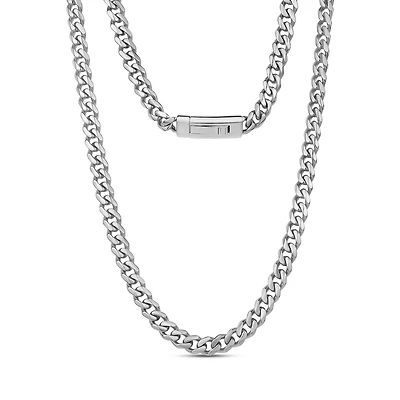 Chaine À Maillons Cubain de 7mm en Acier Inoxidable - 22