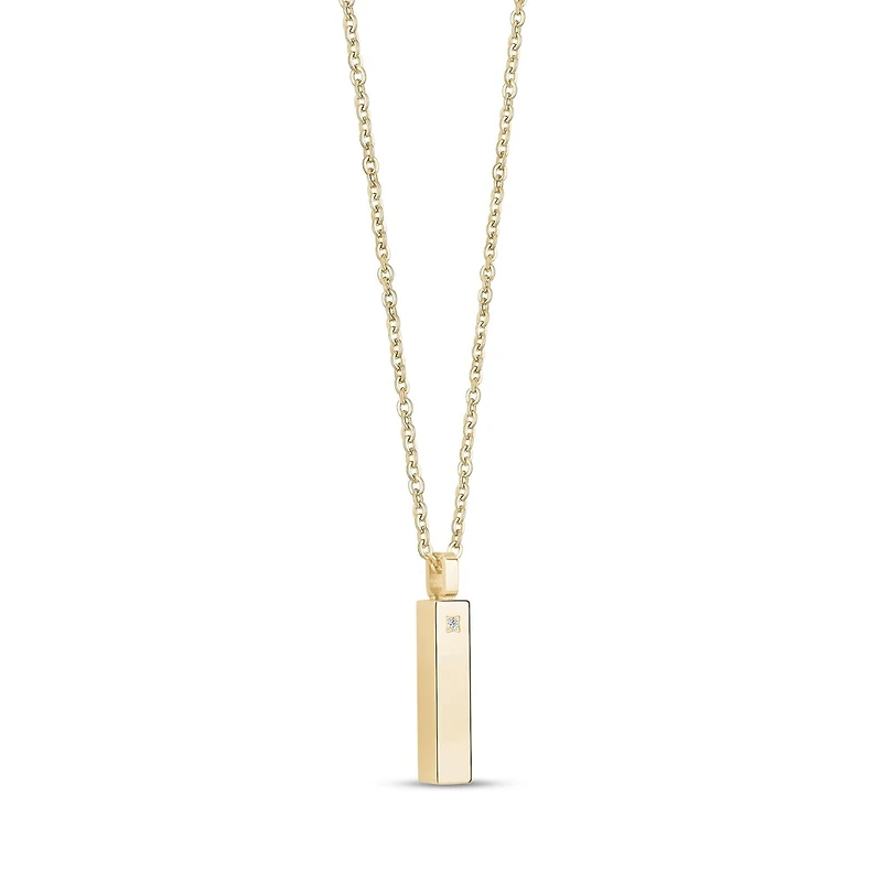 Pendentif Femme de Crémation et Zirco Cubique en Acier Inoxidable Dorée avec Chaine – 20