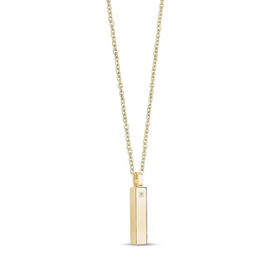 Pendentif Femme de Crémation et Zirco Cubique en Acier Inoxidable Dorée avec Chaine – 20
