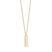 Pendentif Femme de Crémation et Zirco Cubique en Acier Inoxidable Dorée avec Chaine – 20