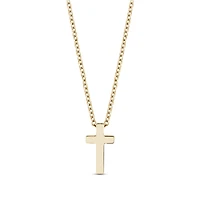 Pendentif Croix en Acier Inoxidable Dorée avec Chaine - 17