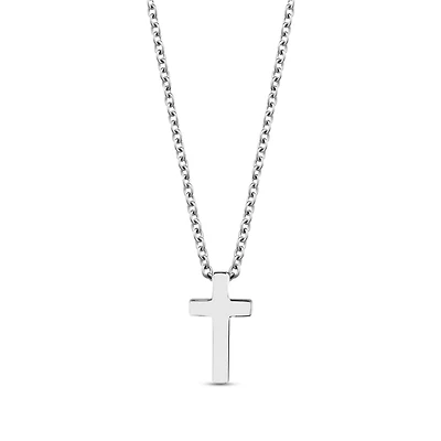 Pendentif Croix en Acier Inoxidable avec Chaine - 17