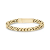 Bracelet à Maillons Franco de 6mm en Acier Inoxydable Doré - 8.5