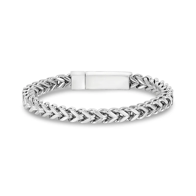 Bracelet à Maillons Franco de 6mm en Acier Inoxydable - 8.5