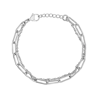 Bracelet À Maillons Trombone en Acier Inoxidable - 7