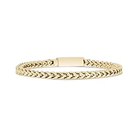 Bracelet À Maillons Franco de 4mm en Acier Inoxidable Dorée - 8.5