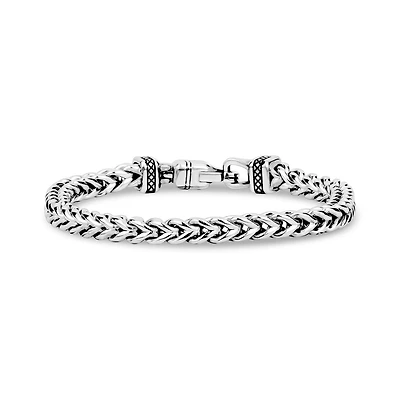 Bracelet À Maillons Franco Ronds de 5mm en Acier Inoxidable - 8.5