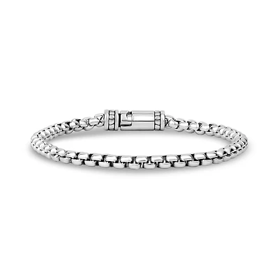 Bracelet À Maillons Ronds de 4mm en Acier Inoxidable - 8.5