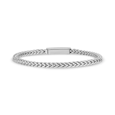 Bracelet À Maillons Franco de 3mm en Acier Inoxidable - 8.5