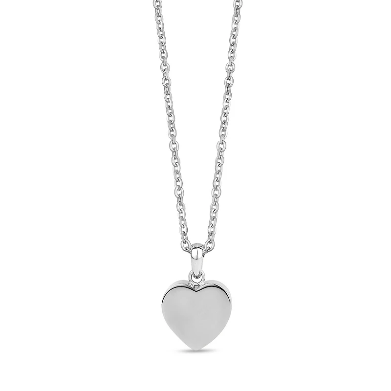 Pendentif Crémation en Forme de Coeur en Acier Inoxydable Avec Chaine - 18