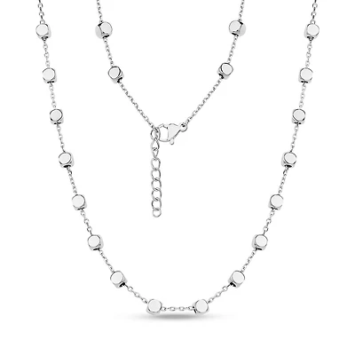 Collier à Maillons de la Station Cubique en Acier Inoxydable - 17