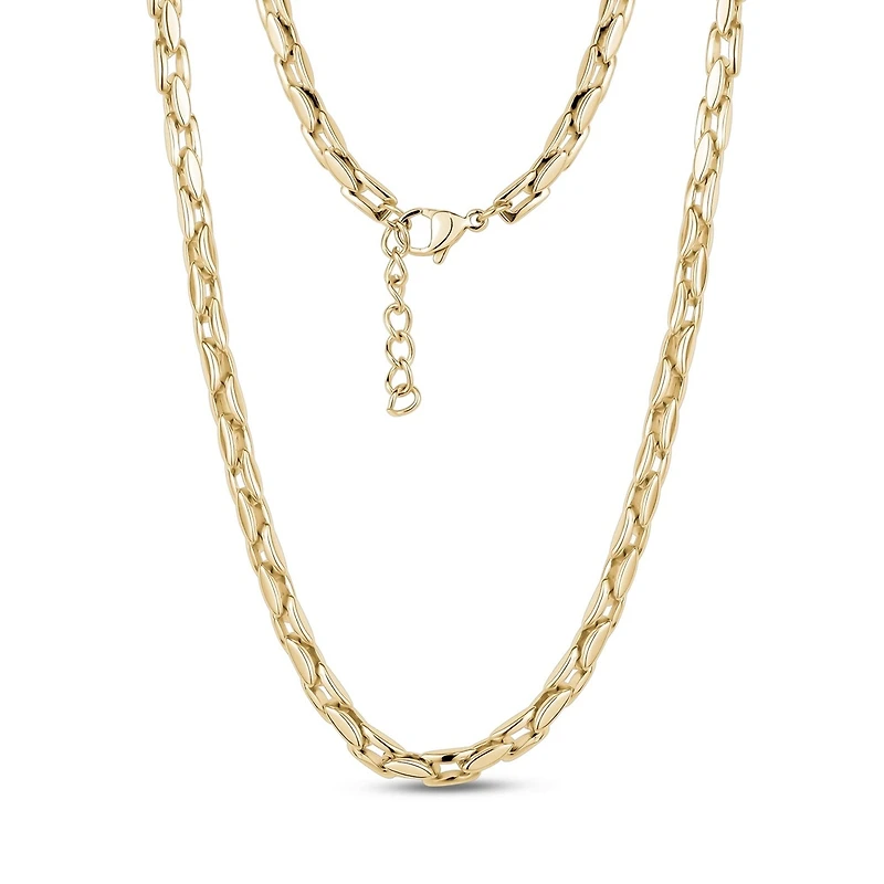 Collier Audacieux et Élégant de 4mm en Acier Inoxydable Doré - 17