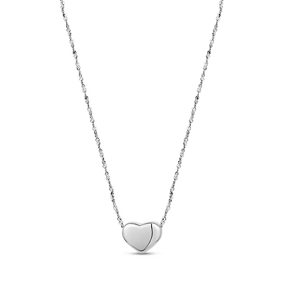 Collier à Charme en Forme de Coeur en Acier Inoxydable Avec Chaîne - 17