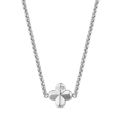 Collier Trèfle en Acier Inoxydable - 17