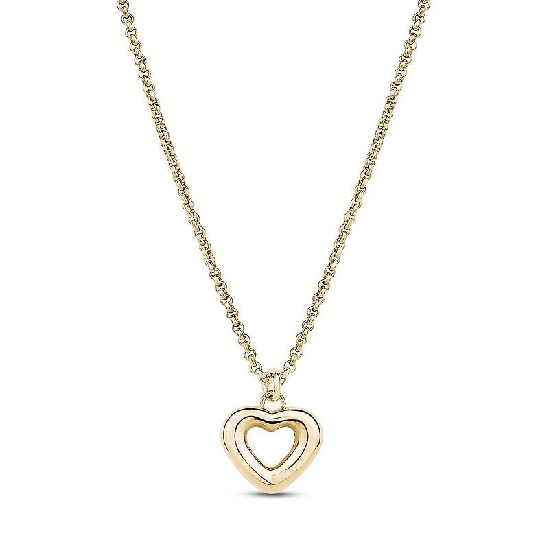Pendentif Coeur Audacieux et Magnifique en Acier Inoxydable Doré - 17