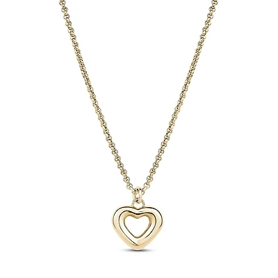 Pendentif Coeur Audacieux et Magnifique en Acier Inoxydable Doré - 17