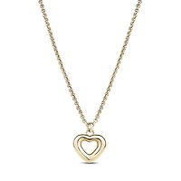 Pendentif Coeur Audacieux et Magnifique en Acier Inoxydable Doré - 17