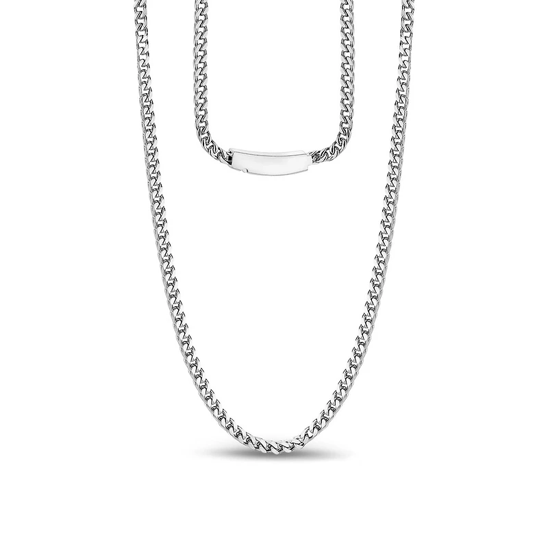Chaîne à Maillons Franco de 3mm en Acier Inoxidable - 24