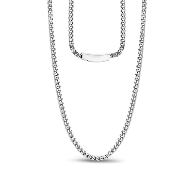 Chaîne à Maillons Franco de 3mm en Acier Inoxidable - 24