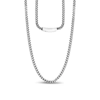 Chaîne à Maillons Franco de 3mm en Acier Inoxidable - 24