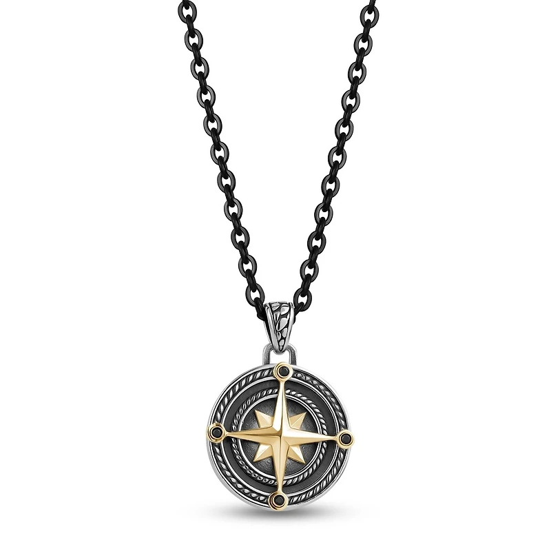 Pendentif Étoile du Nord en Acier Inoxidable avec Chaîne - 24