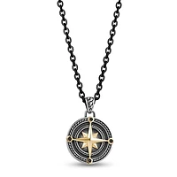 Pendentif Étoile du Nord en Acier Inoxidable avec Chaîne - 24