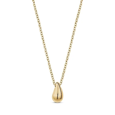 Collier avec Pendentif Larme en Acier Inoxidable Doré - 17