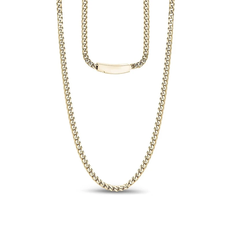 Gold Tone Stainless Steel 3mm Franco Chain - 24