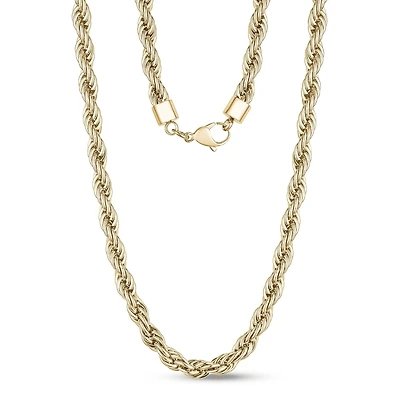 Chaîne de Corde de 8mm en Acier Inoxidable Dorée - 24