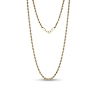 Chaîne de Corde de 4mm en Acier Inoxidable Dorée - 18