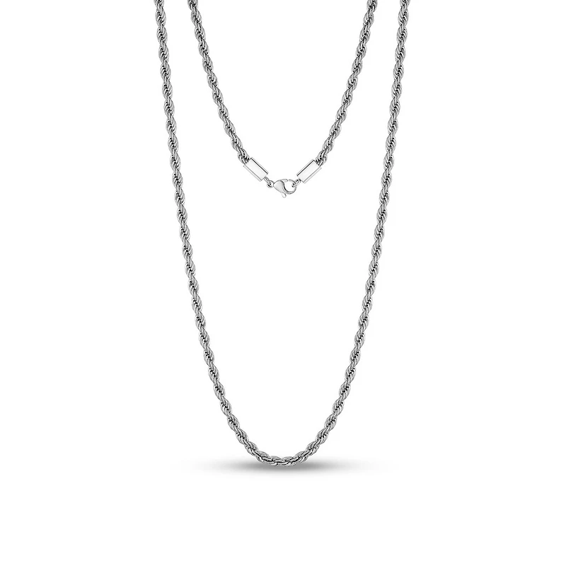 Stainless Steel 4mm Rope Chain - 16