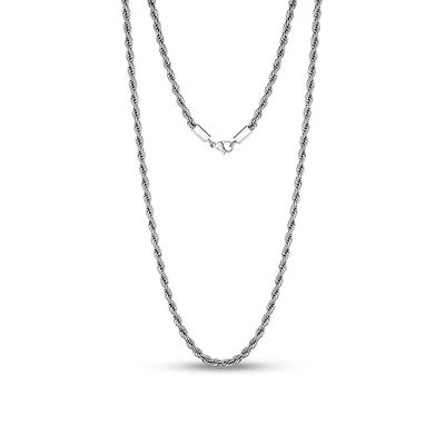 Stainless Steel 4mm Rope Chain - 16