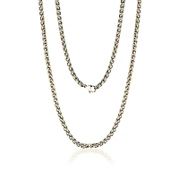 Chaîne à Maillons de Blé de 4mm en Acier Inoxidable Doré - 24
