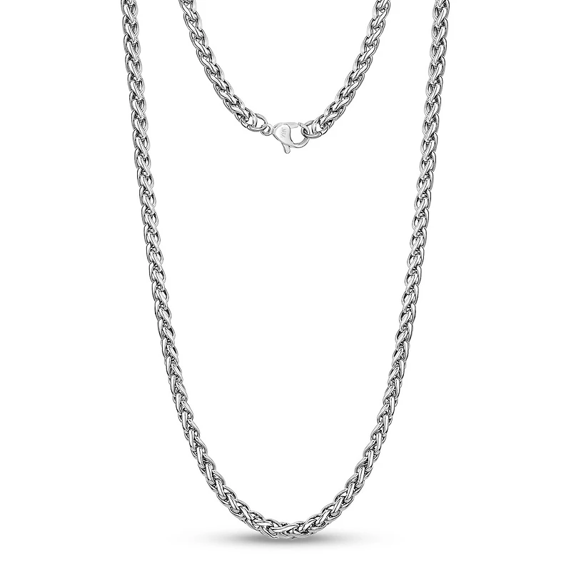 Chaîne à Maillons de Blé de 4mm en Acier Inoxidable - 24