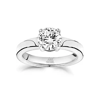 Bague Solitaire avec Zircon Cubique. Color: blanc | Doucet Latendresse
