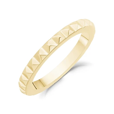 Bague Coupe Diamant en Acier Inoxydable Doré - Taille 5 à 9. Color: jaune | Doucet Latendresse