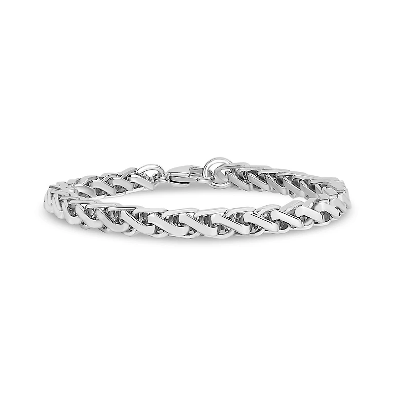 Bracelet À Maillons Tressés de 7mm en Acier Inoxidable - 8.5