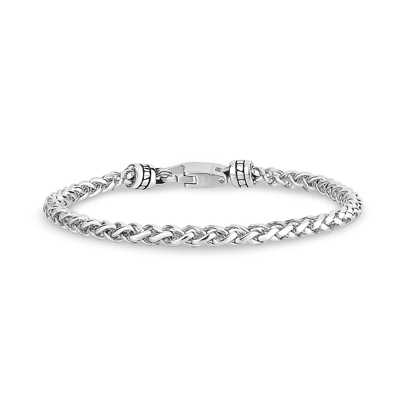 Bracelet À Maillons de Blé de 4mm en Acier Inoxidable - 8.5