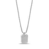 Pendentif Plaque à Graver en Acier Inoxydable avec Chaine - 24