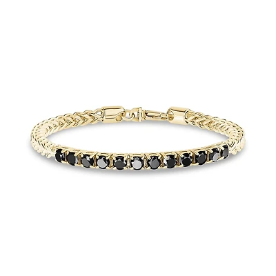 Bracelet Franco Tennis de 4mm en Acier Inoxidable Dor