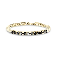 Bracelet Franco Tennis de 4mm en Acier Inoxidable Dor